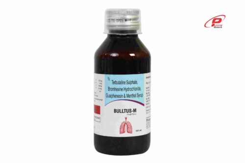 Bromhexine Hydrochloride Terbutaline Sulphate Guaiphenesin Syrup | Bulltus-M