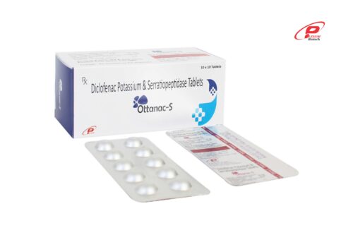 Diclofenac Potassium Serratiopeptidase Tablets | Ottanac-S