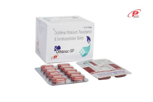 Diclofenac Potassium IP Paracetamol IP Serratiopeptidase