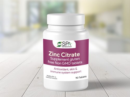 Zinc Citrate 50mg Supplement gluten free Non GMO tablet