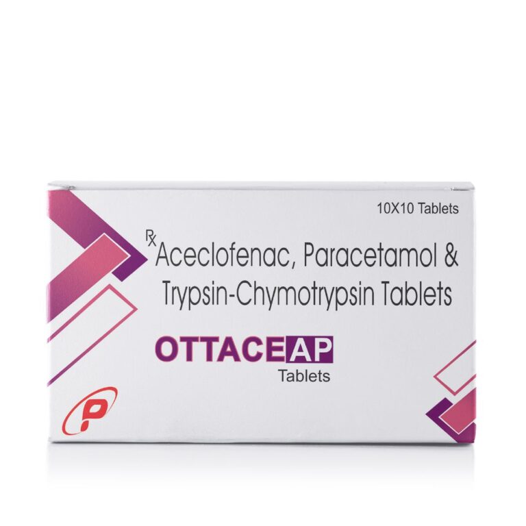 Aceclofenac Paracetamol Trypsin Chymotrypsin Tablet | Ottace AP