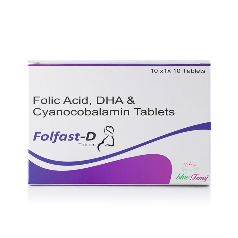 Folic Acid DHA Cyanocobalamin Tablet | Folfast-D