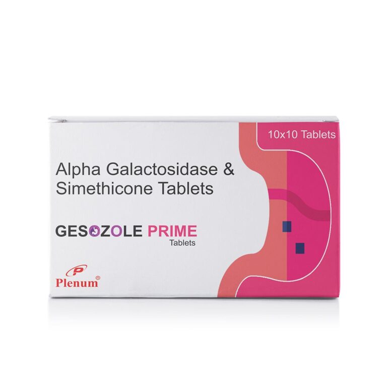 Alpha Galactosidase & Simethicone Tablet | Gesozole Prime