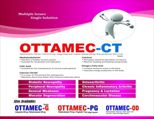 Calcitroil Omega 3 Fatty Acid Methylcobalamin Folic Acid Boron Calcium Carbon | Ottamec-CT