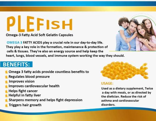 Omega 3 fatty acid 1000 mg | Plefish Capsules